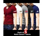 Pack of 5 Multi Casual T-shirts